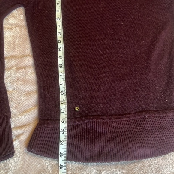 Lululemon Sweet Savasana Pullover Knit Hoodie Sweater sz 4 Heathered Bordeaux - Picture 11 of 11